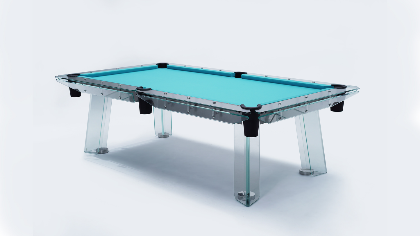 glass billiard table